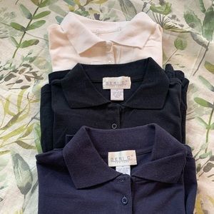 Womens Cap Sleeve Cotton polo shirt Size M (3pack)